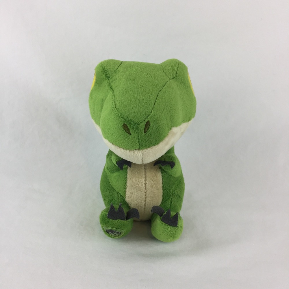 Jurassic Park Velociraptor Plush 6" Green Dinosaur 2022 Striped Toy Factory - Picture 2 of 9